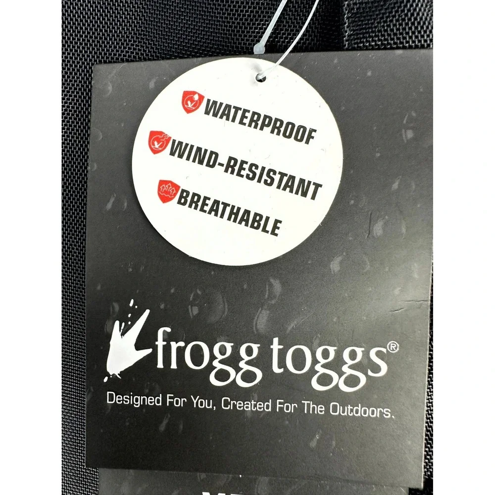 Frogg Toggs Bibbs Overalls Mens 2XL Black StormWatch Waterproof Breathable New - Picture 12 of 13